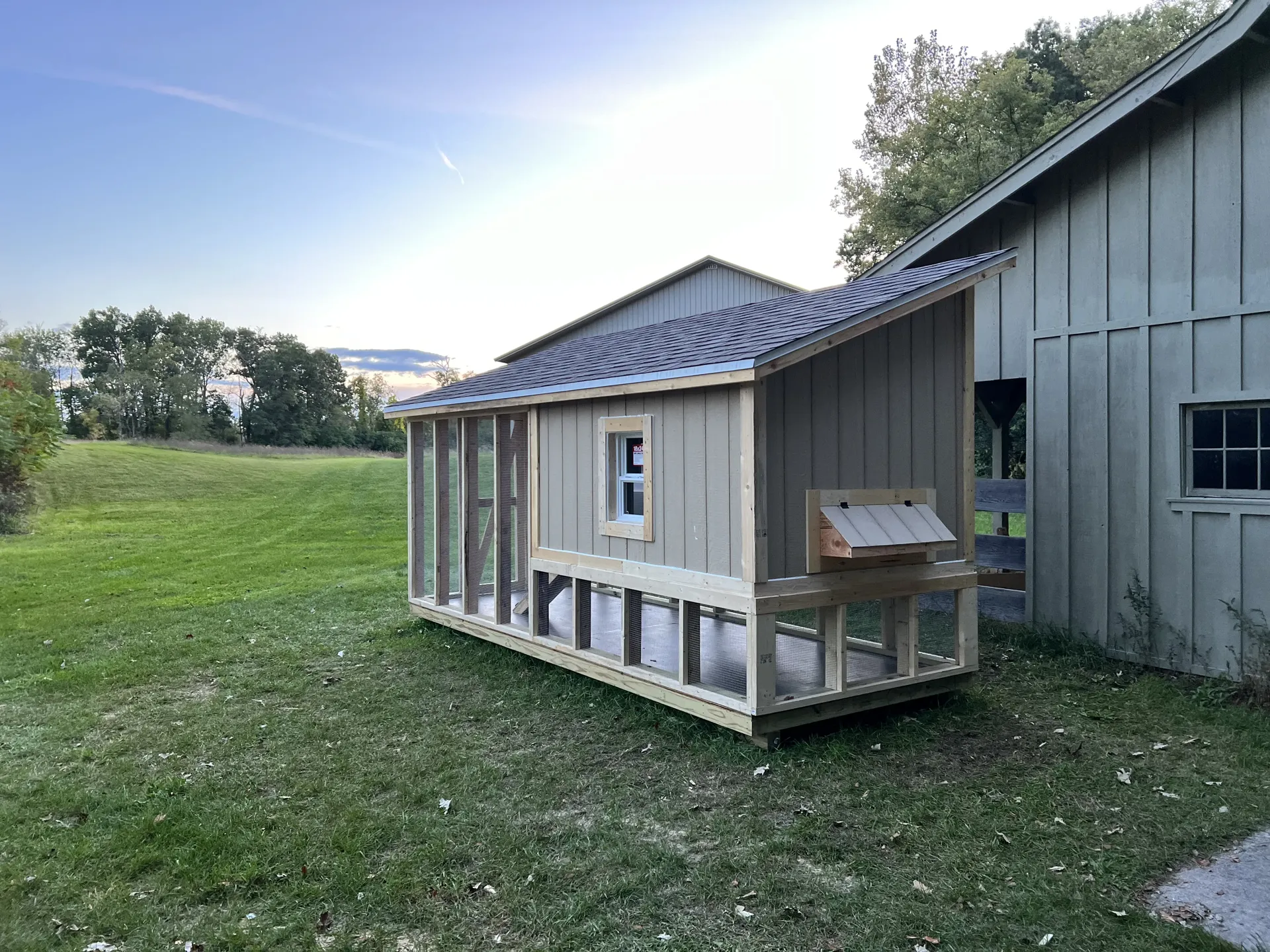 View of completed coop