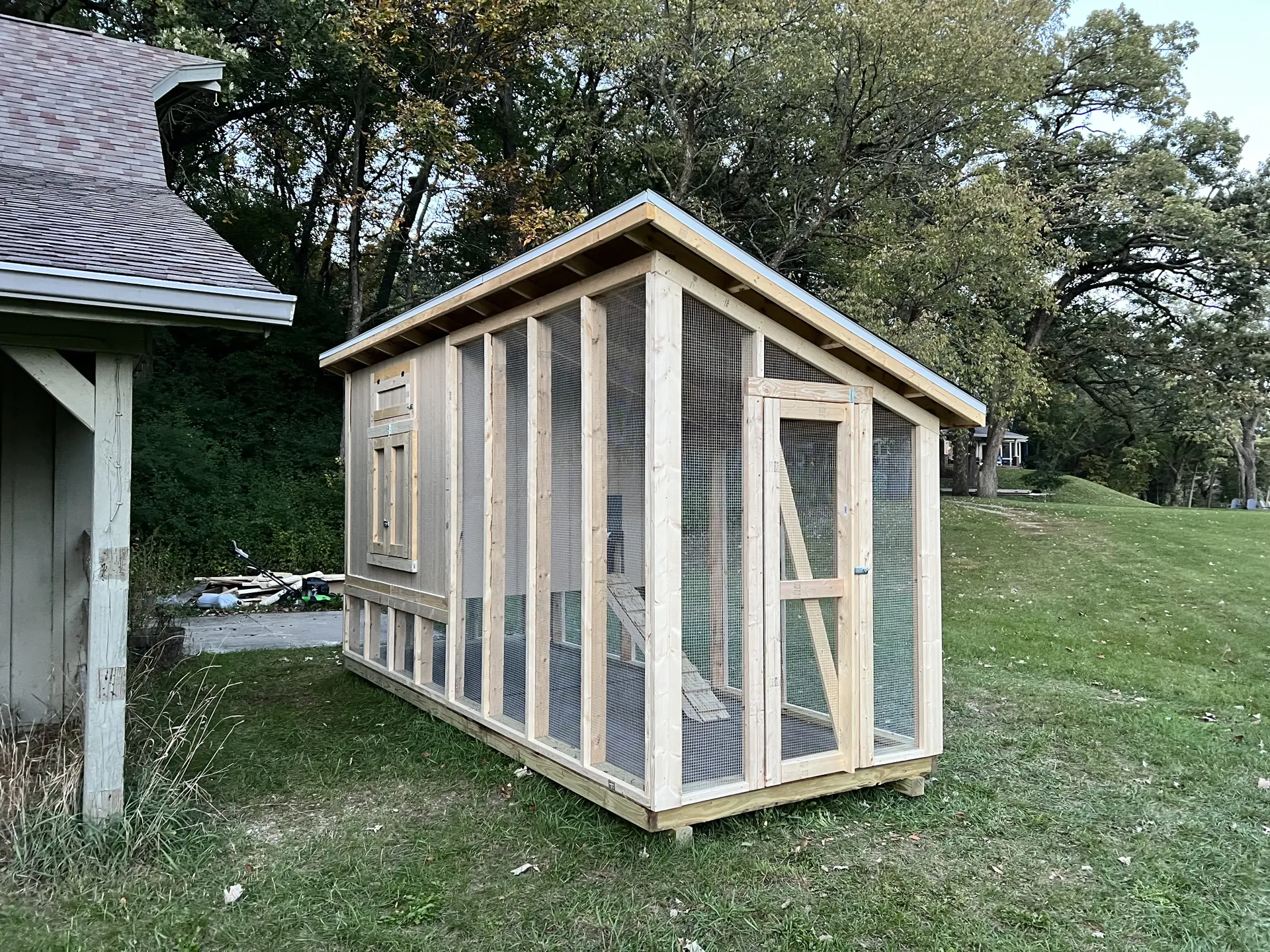 Front of completed coop